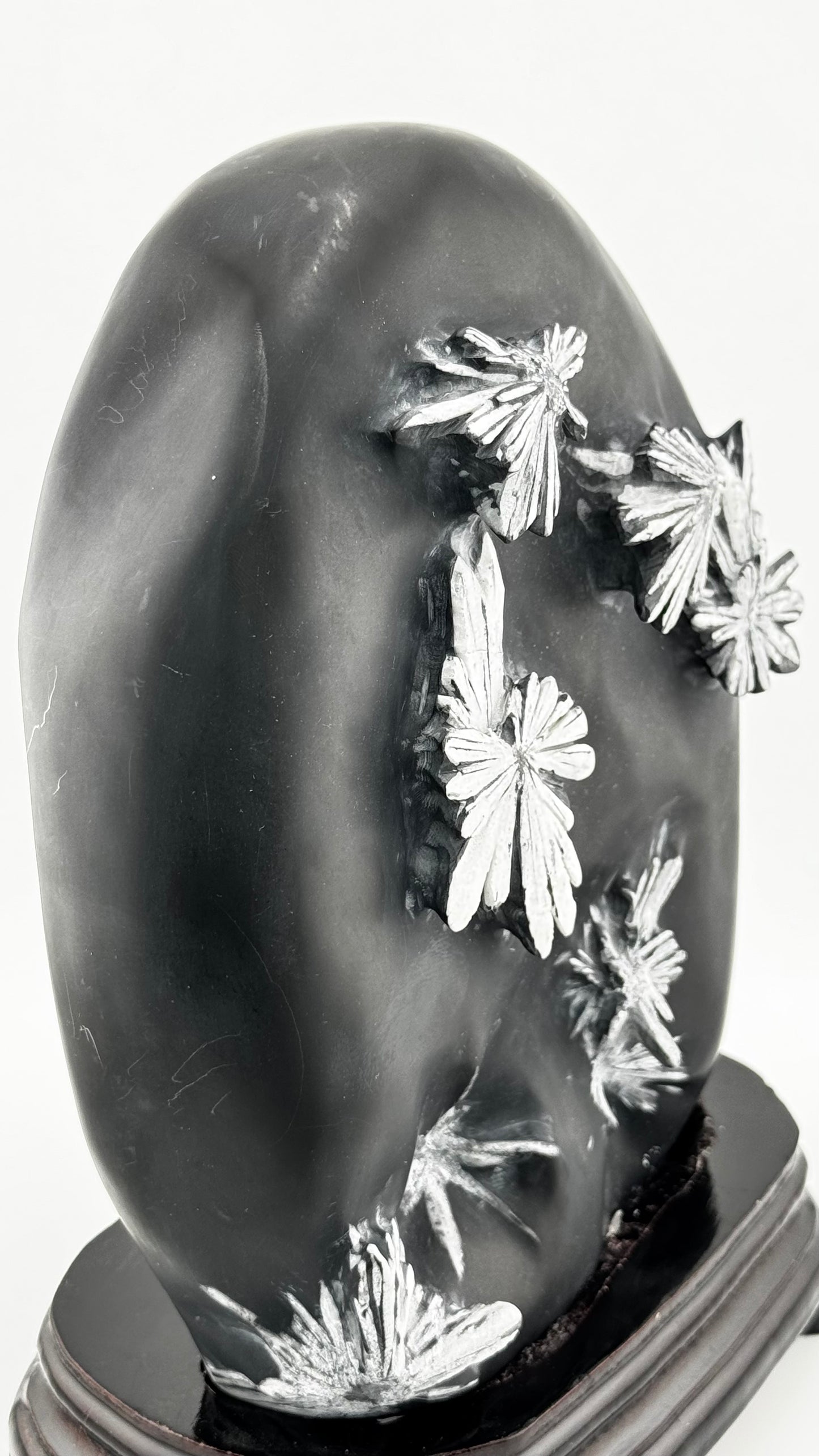 Stibnite “Chrysanthemum Stone” – Silver Crystal Flowers – China, 4.6kg