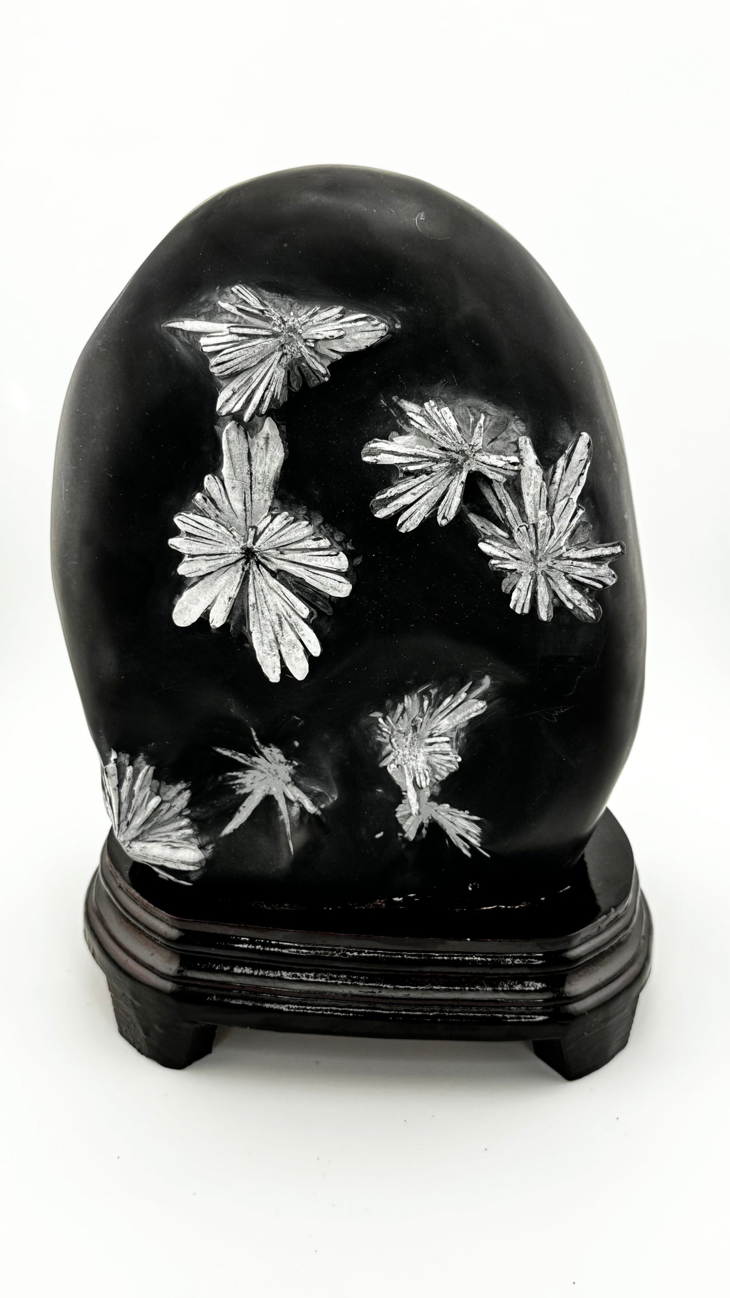 Stibnite “Chrysanthemum Stone” – Silver Crystal Flowers – China, 4.6kg