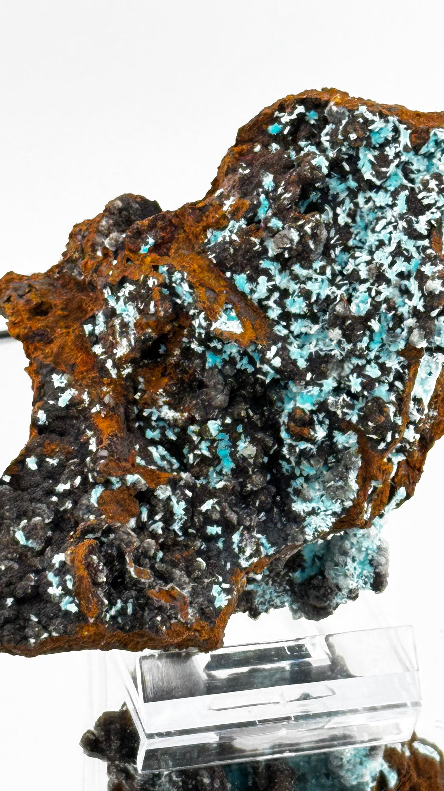Aurichalcite – Turquoise Blue Crystal Needles – Kütahya, Türkiye, 158g