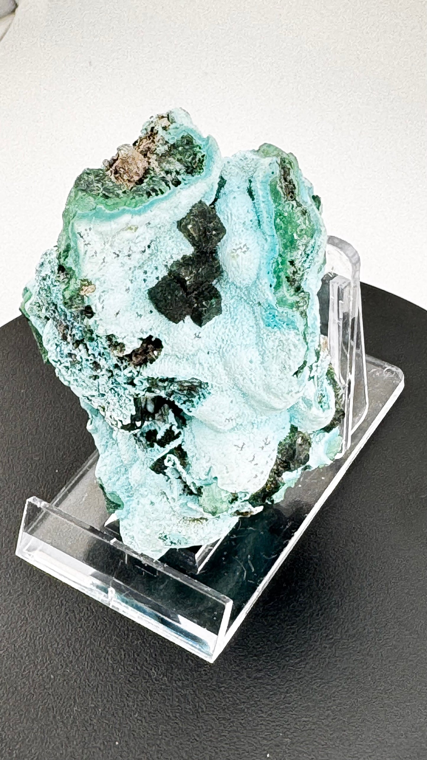 Chrysocolla with dioptase – Katanga region, Congo, 152g