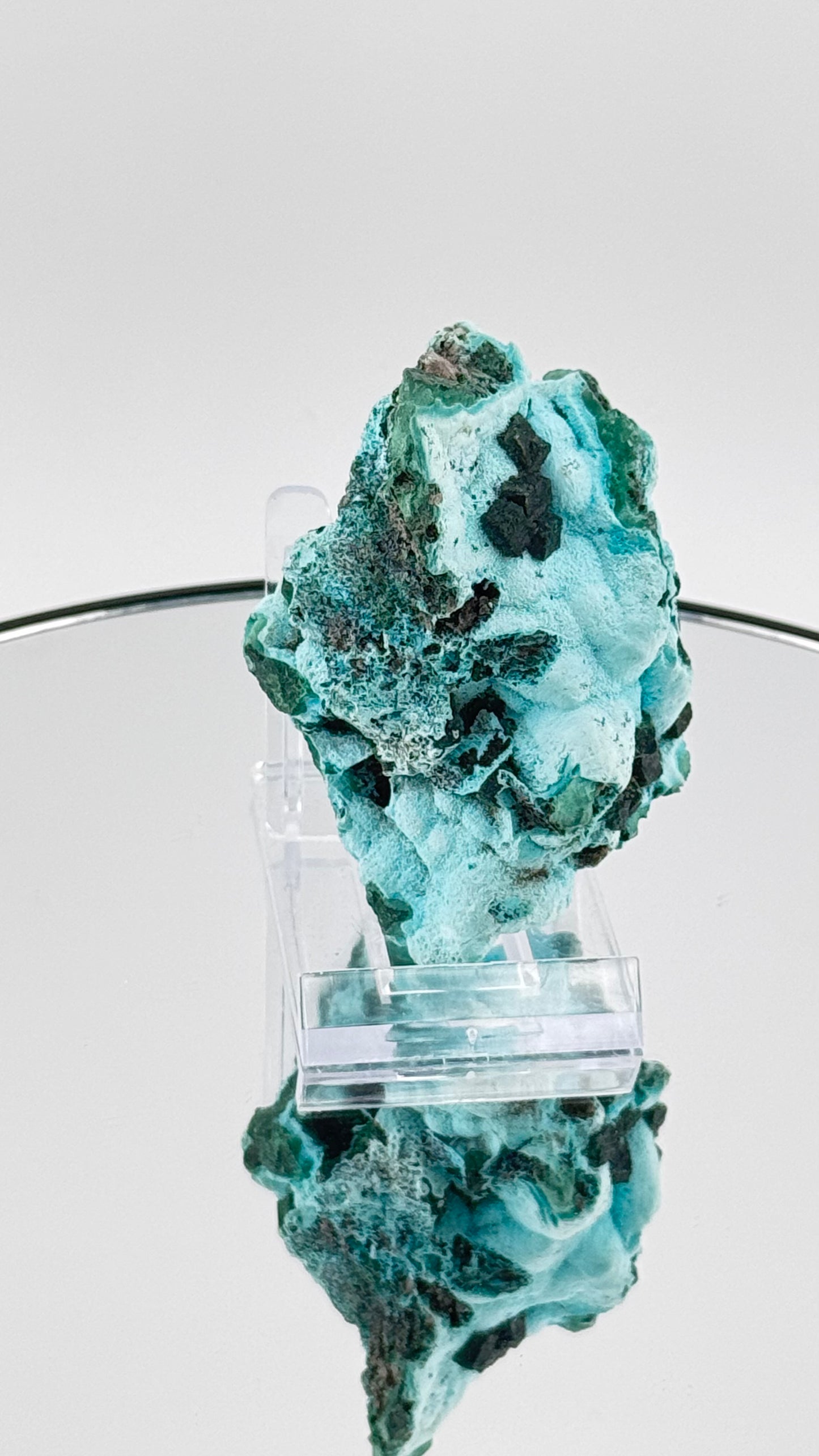 Chrysocolla with dioptase – Katanga region, Congo, 152g