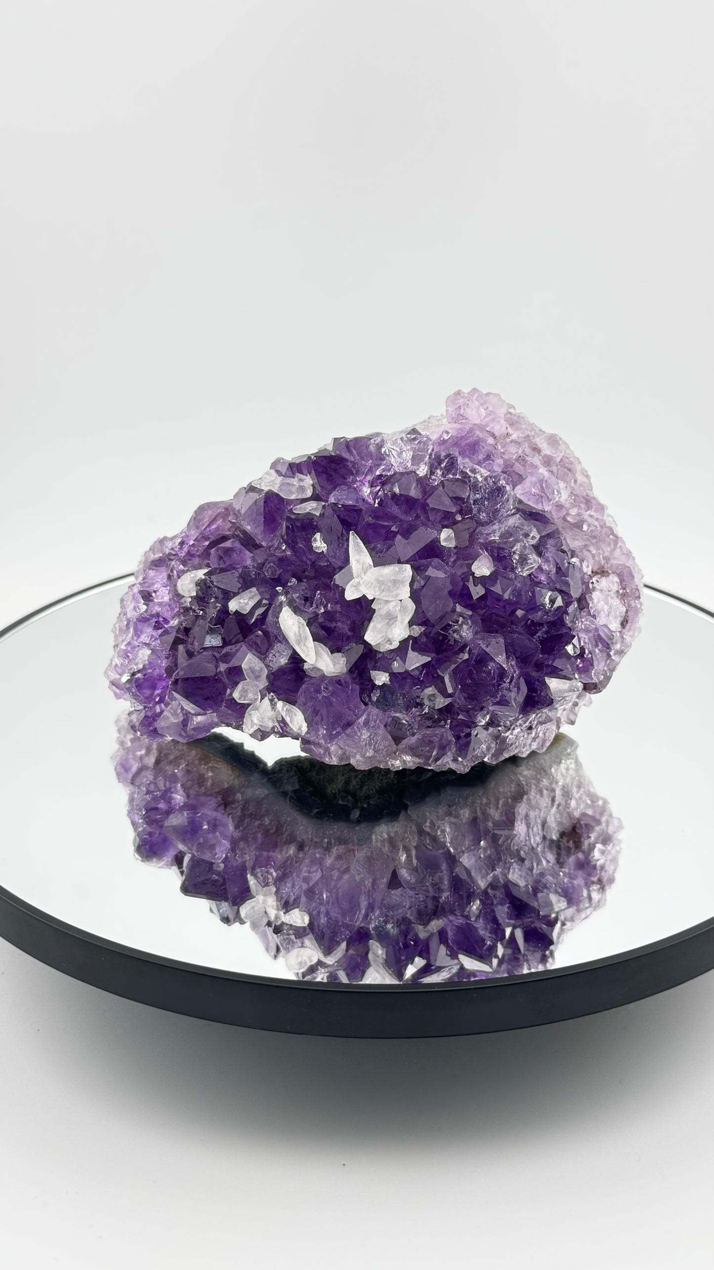 Amethyst-Achat-Geode mit Calcit – Brasilien, 698g
