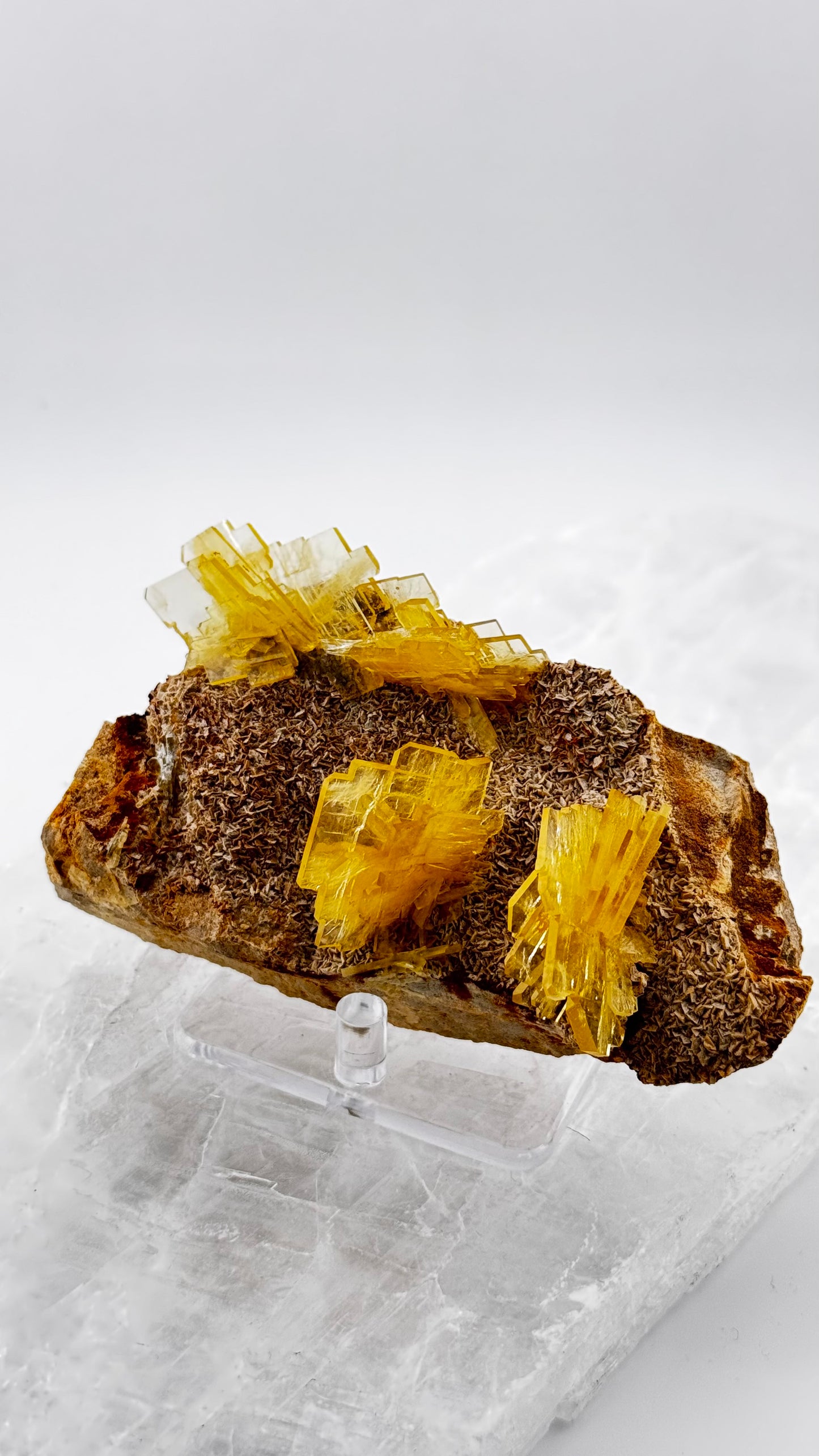 Schwefel auf Baryt-Matrix – Huanuco, Peru, 349g