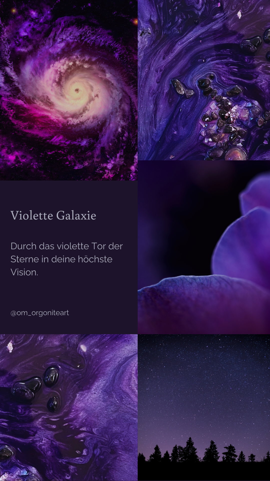 Violet Galaxy – Crystal Composition