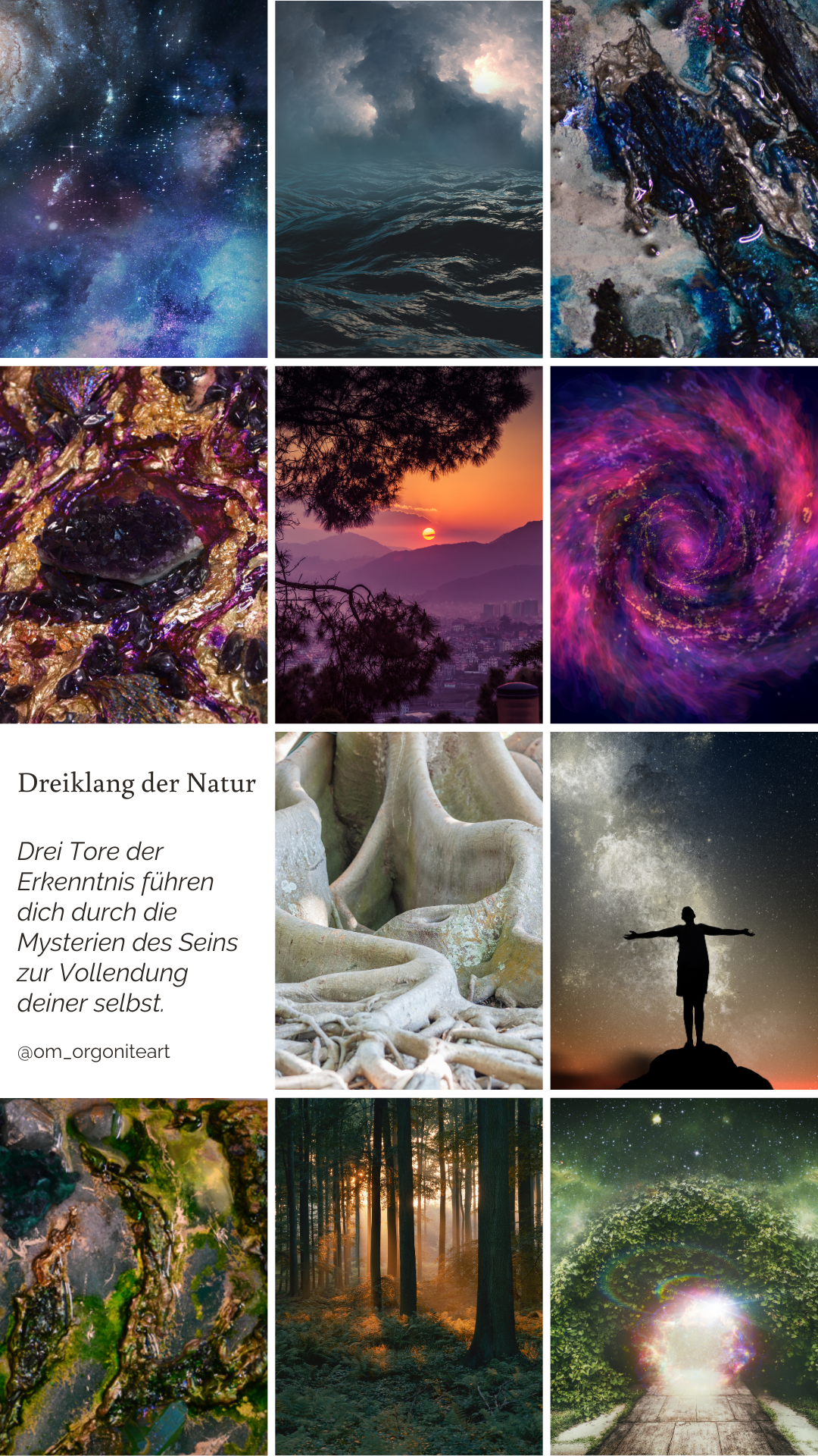 Nature's Triad: A Mineral Triptych